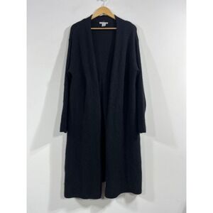 Jillian Jones Parisian Quiet Luxury Rabbit Hair Wool Long Duster Cardigan Large